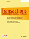 TRANSACTIONS OF THE INDIAN INSTITUTE OF METALS封面